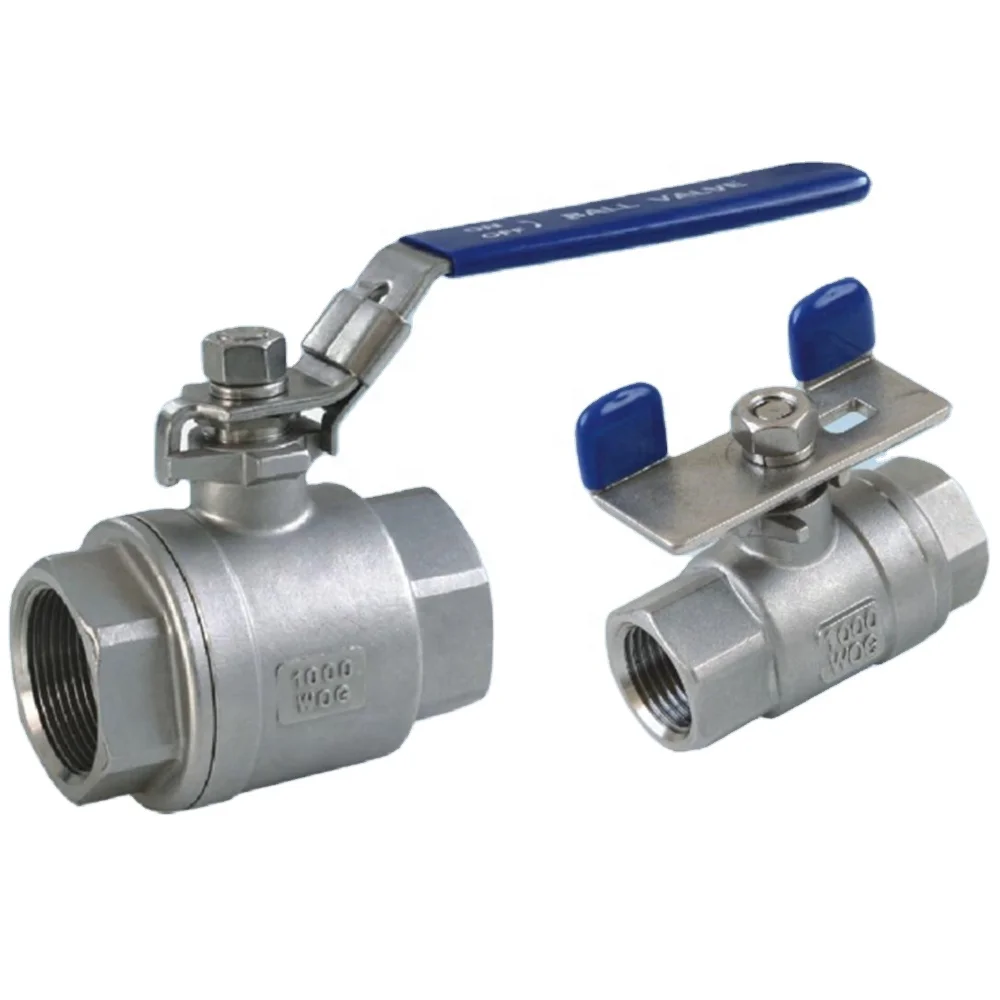 
Stainless steel two bodies 1/2 inch NPT BSP 2pc ball valve for water 