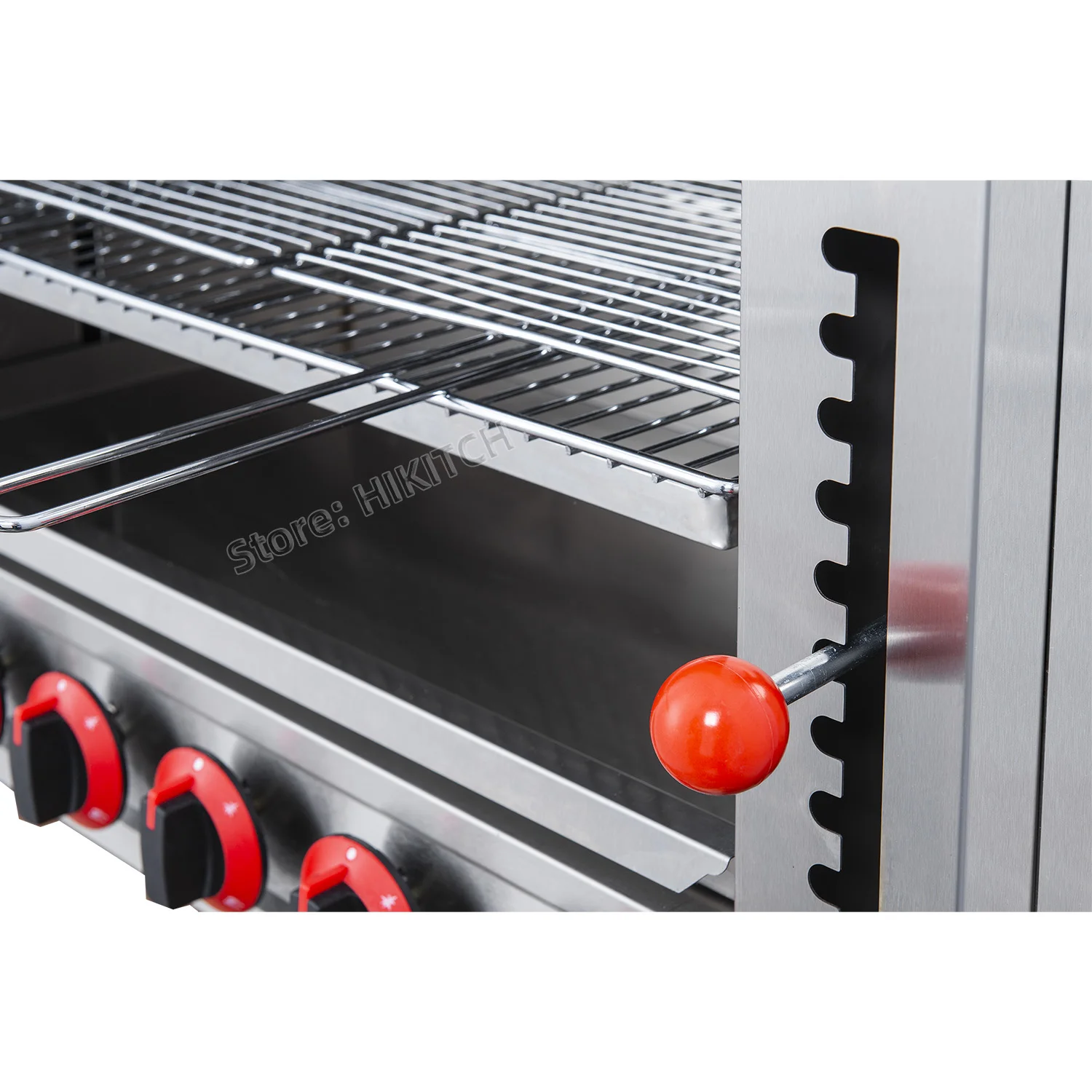 Smokeless LPG gas salamander grill commercial 6 burner chicken roast grill LPG top heat gas charbroiler