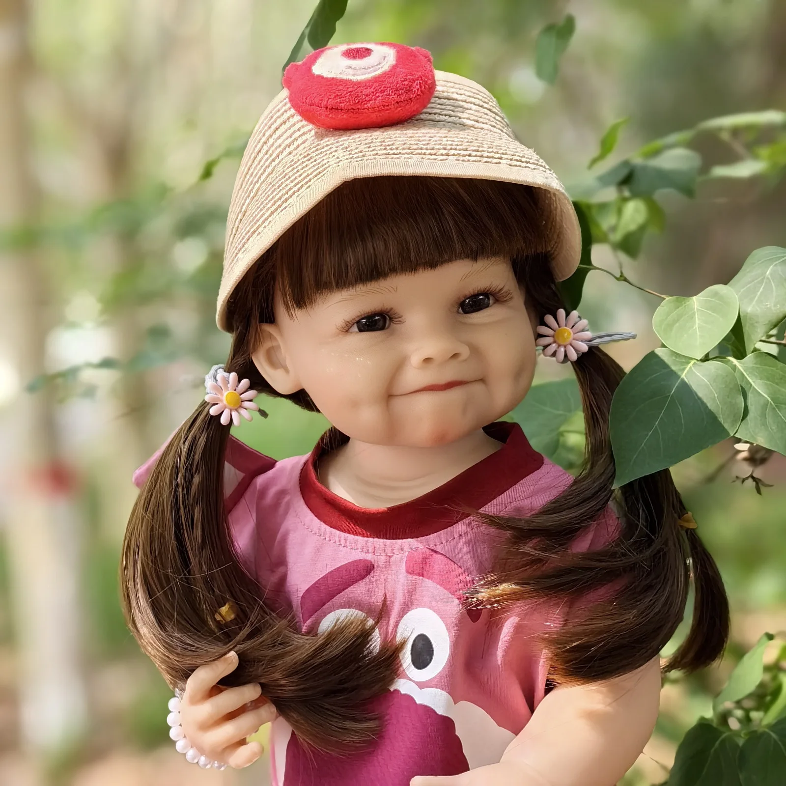 22 inches baby reborn dolls full silicone lifelike beautiful girl doll baby bath toy wholesale price