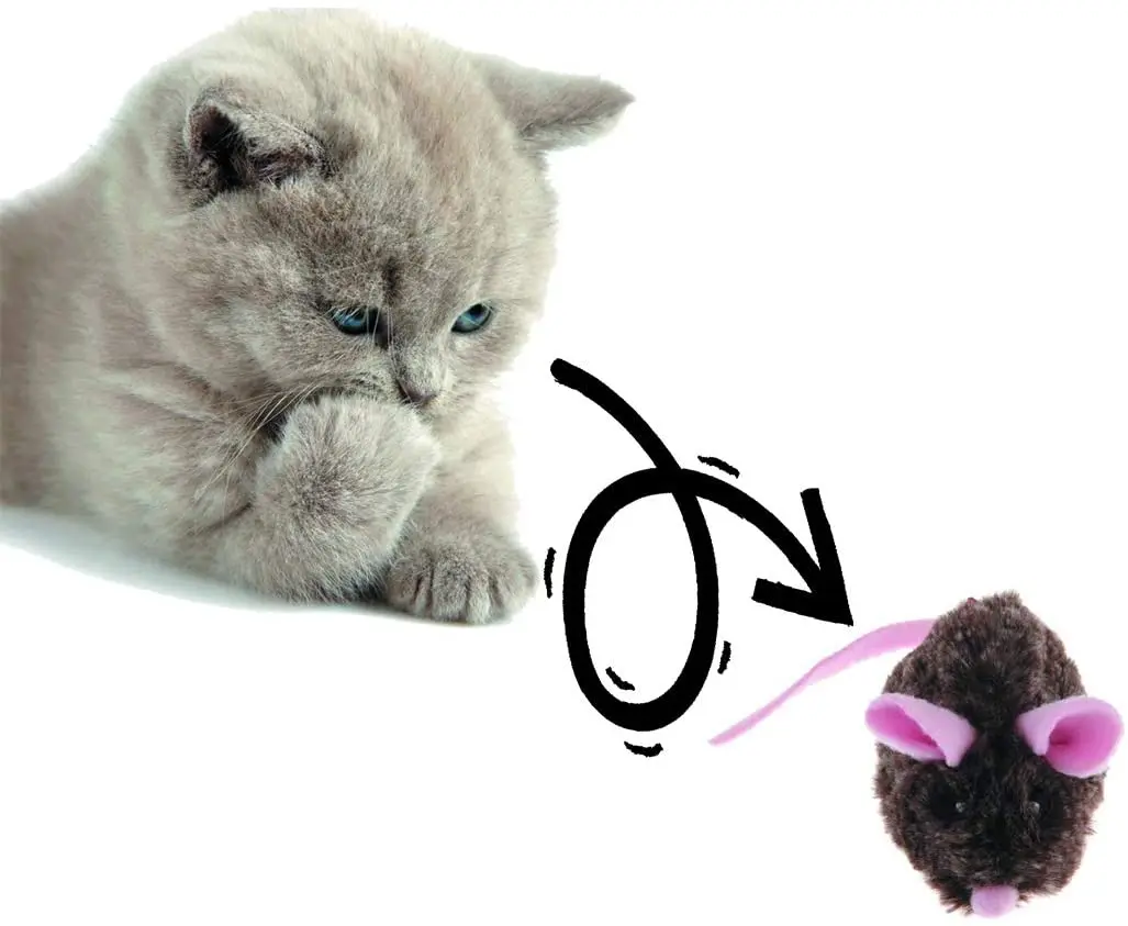 Лидер продаж, Iterctive игрушка для домашних животных GiGwi, автоматическая движущаяся мышь, игрушка для кошек с реалистичными звуками (розовые уши)