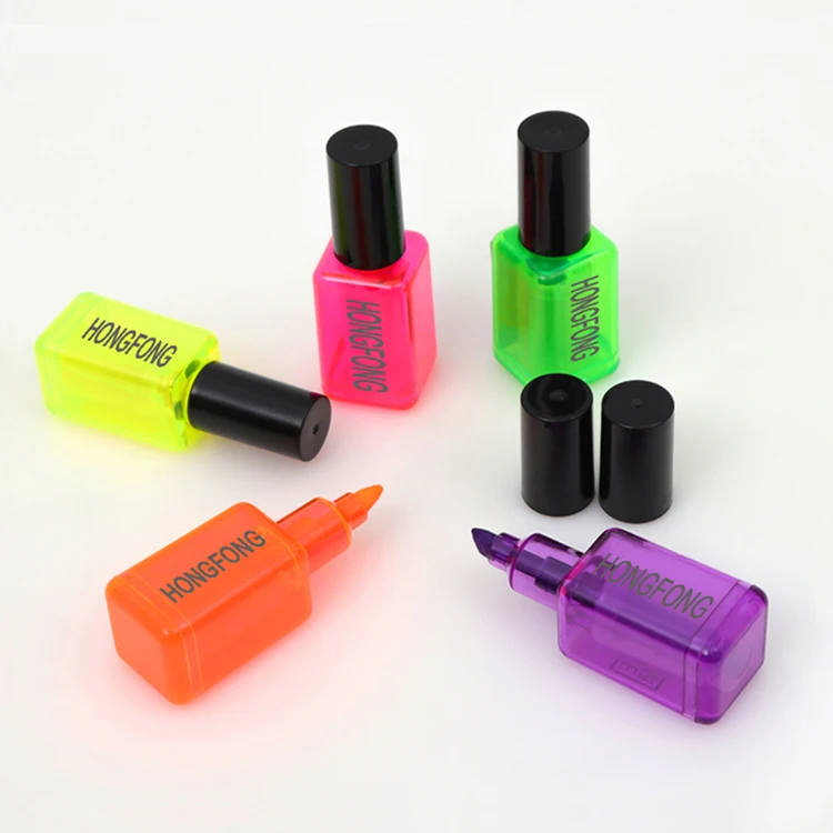 Заводской новый дизайн рекламный подарок яркие разноцветные чернила тонкая точка Радуга мини форма Маркер Набор для детей