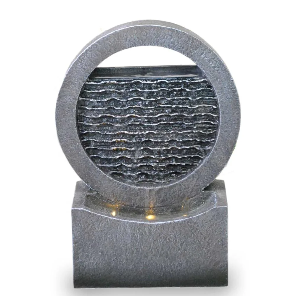 home  garden decoration water fall with light modern fountain