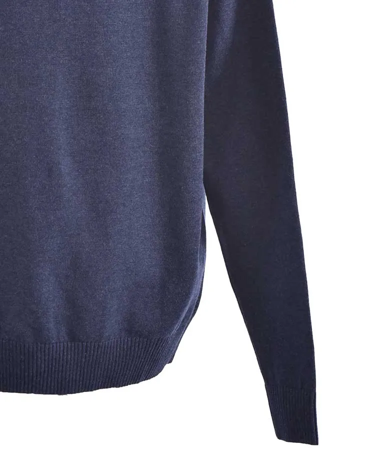 Винтажный Мужской базовый пуловер из органического хлопка с v-образным вырезом 9gg