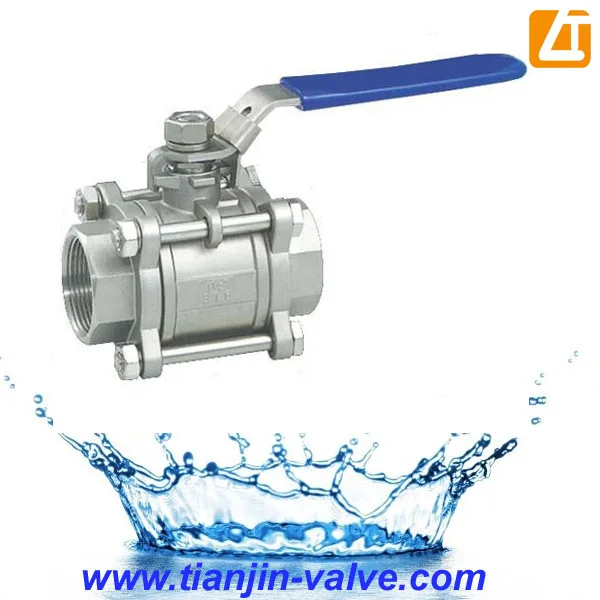 THREE PIECE ASTM A351 CF8M DIN PN16 FLANGE END BALL VALVE