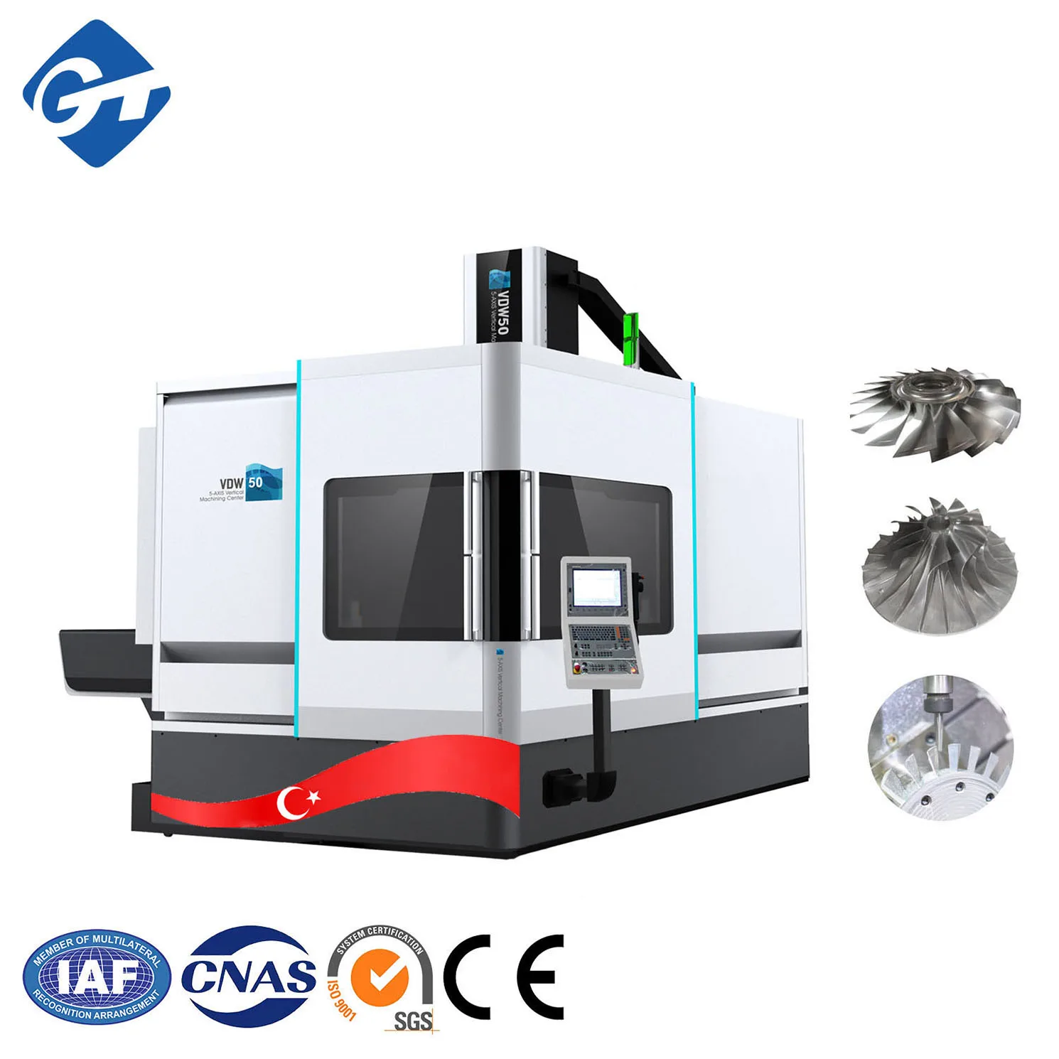 GT DMTG VDW50 5-осевой фрезерный станок с ЧПУ Fanuc фрезерный станок для металла автоматический Cnc 5-осевой обрабатывающий центр