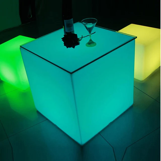 glowing light up bar led cube chair for outdoor party light furniture