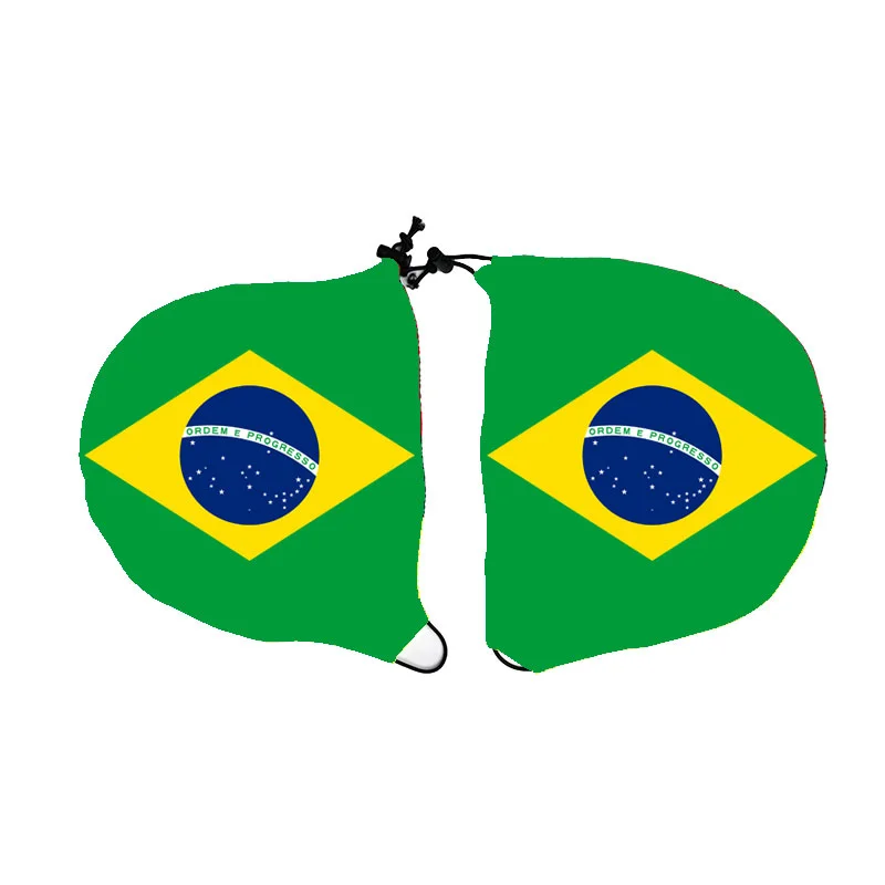 Ethiopia National Flag Premium Stretch Polyester Car Mirror Cover French Car Mirror Flag