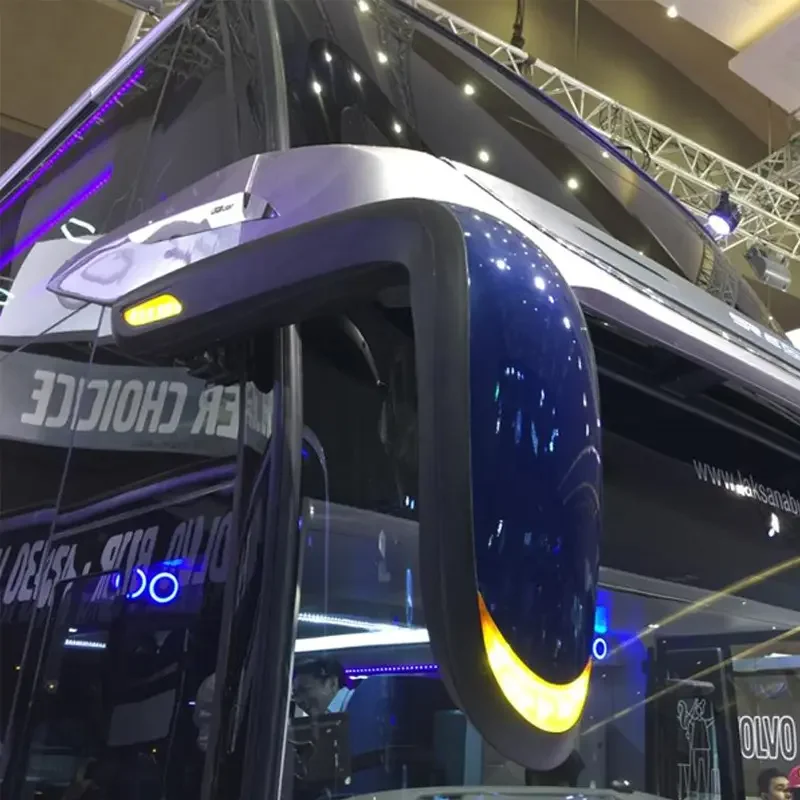 Bus Rear View Mirror Kw340 For Yutong Buses XMQ6771CY XMQ6125QY For 8-12 Meter With Led Light Bus Side Mirror 24v Electric