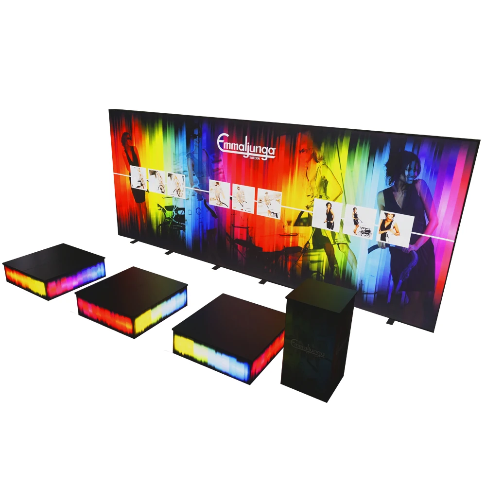 Tianyu Custom Portable Fair Booth Exhibition Trade Show Pop up Display Wall and Stand Lighted for