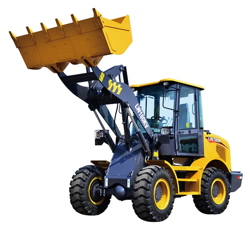 Chinese Small Tractor Front End Loader LW180KV 1.8t Mini Wheel With Pallet Fork