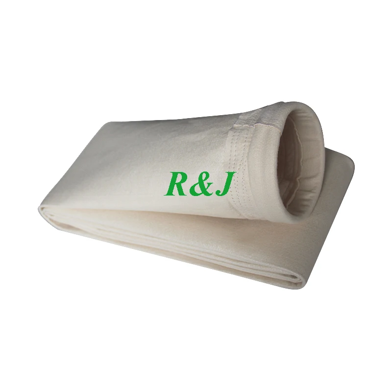 Antistatic Polyester With PTFE Membrane Needle Felt Water And Oil Repellent PE Filter Bag