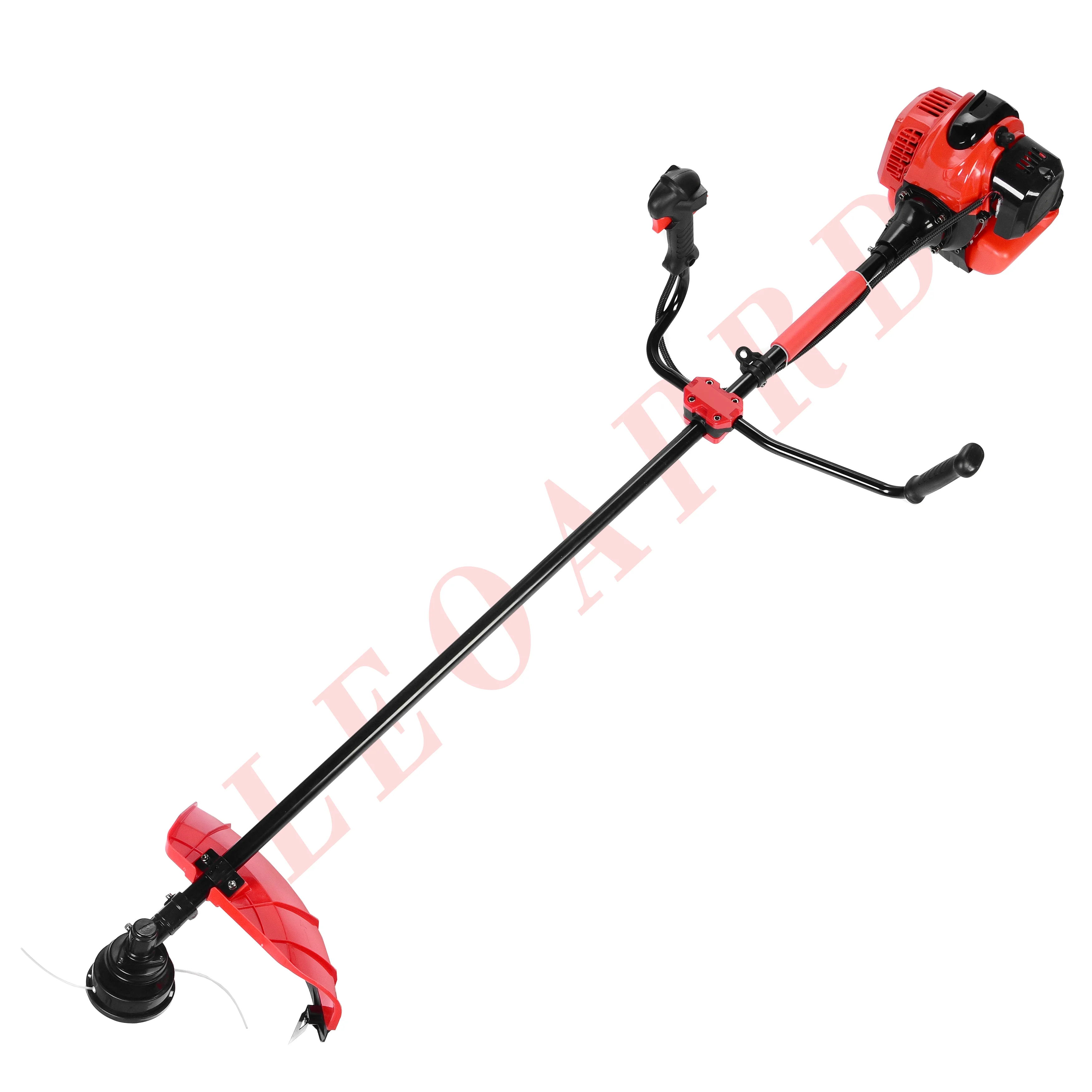 LEOAPARD OEM 63cc powerful gasoline brush cutter price engine grass trimmer with good carburetor anti-slip handle