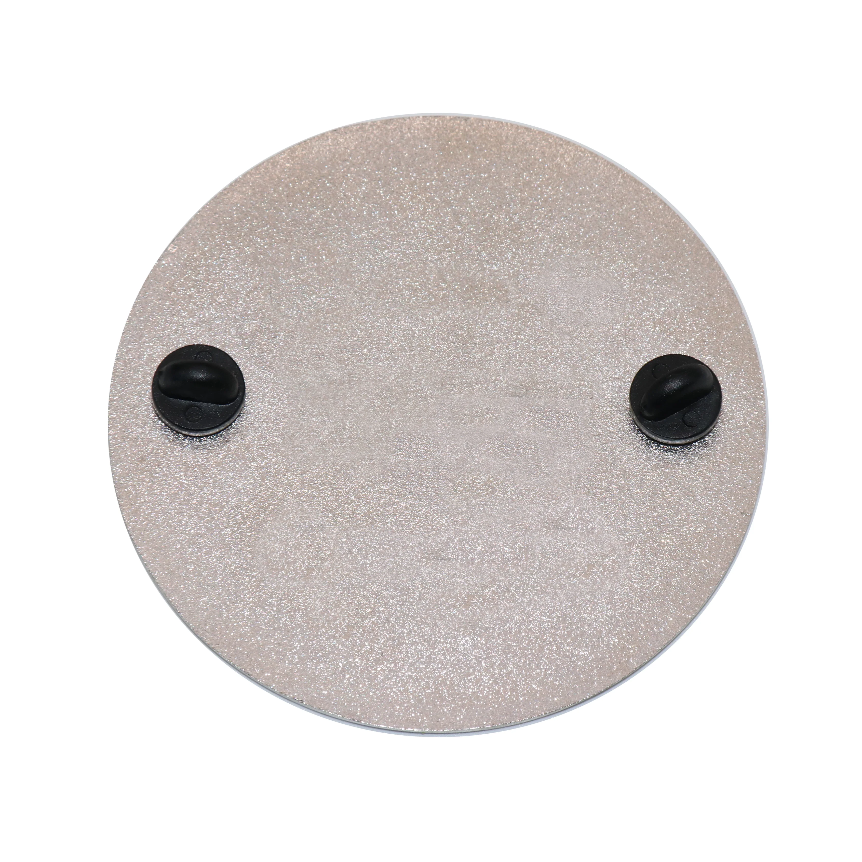 Badge Metal Pin with sandblast and screen printing