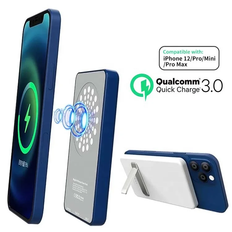 
OEM Portable Mini Qi wireless Powerbank 10000mah Magnetic Wireless Power Bank for Apple iPhone 12 
