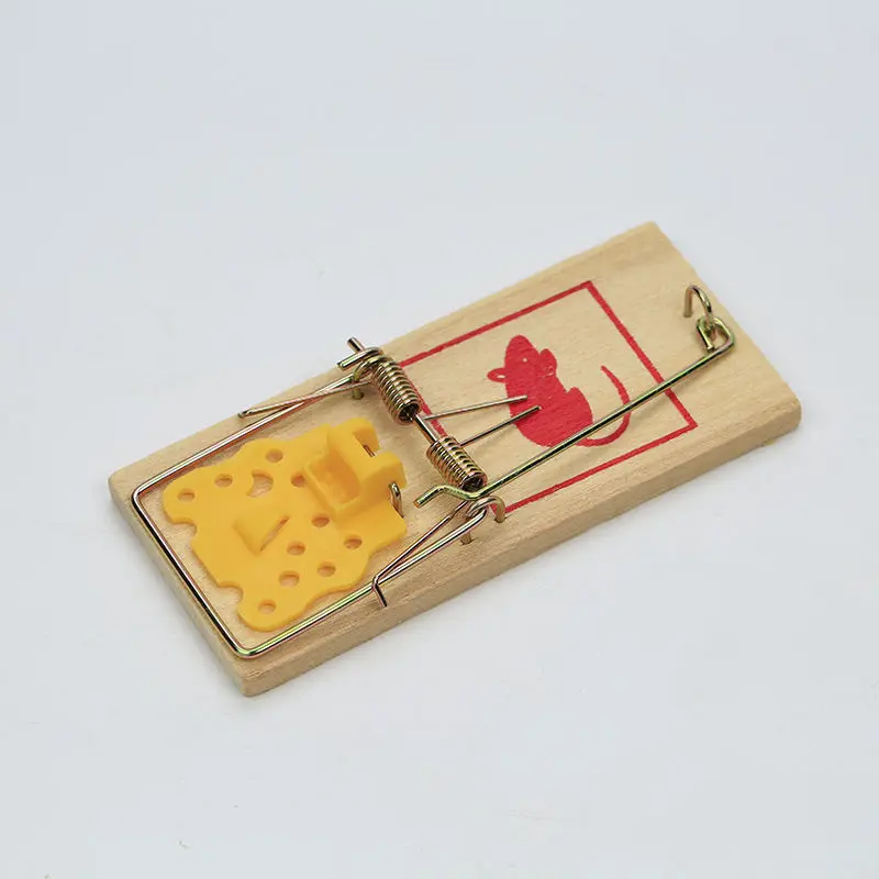 Hot Sale Wholesale Metal Bait Pedal Wooden Mouse Trap Snap Spring Wooden Rat Trap