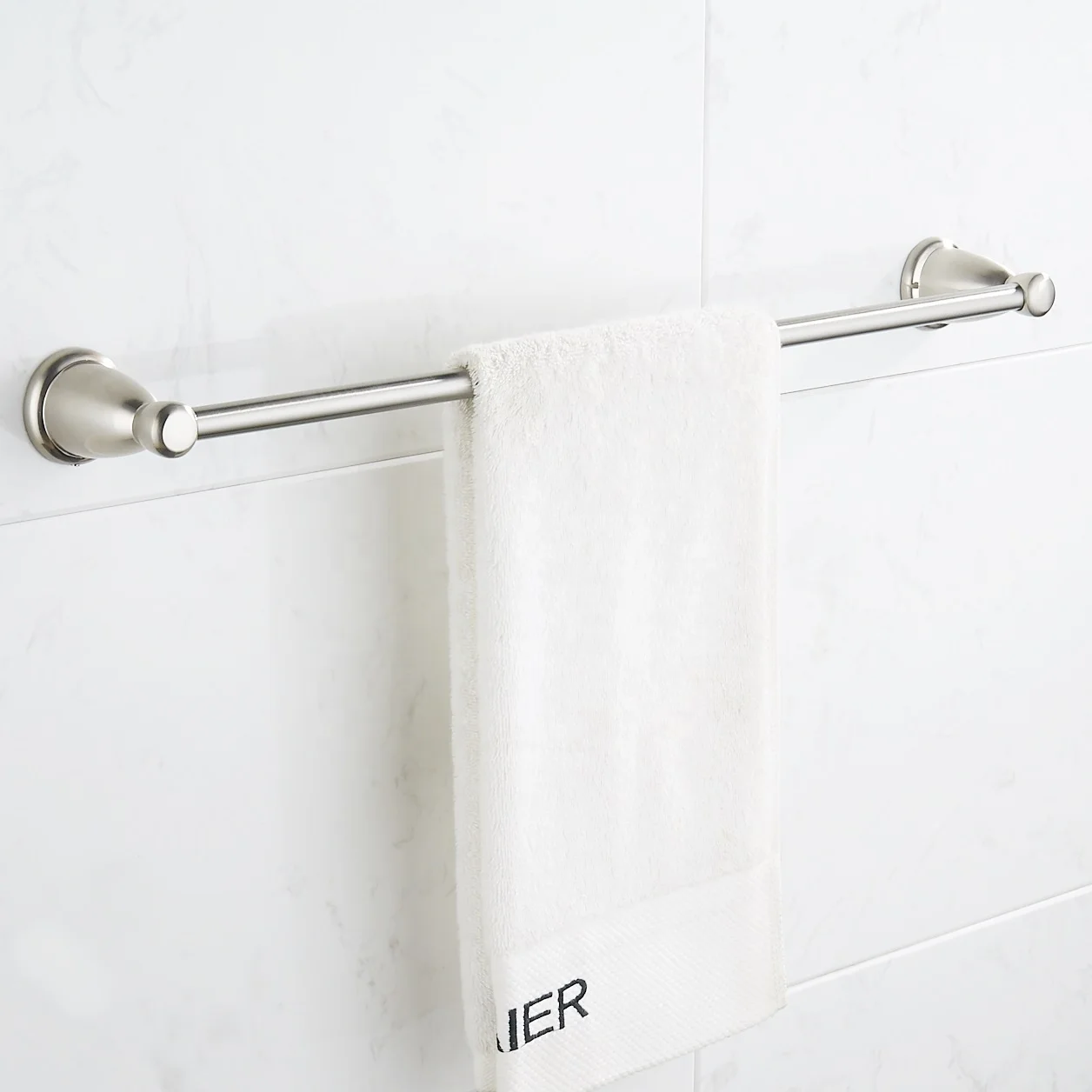 
5-Piece Bath Hardware Satin Nickel Towel Bar Bathroom Accessory Set 