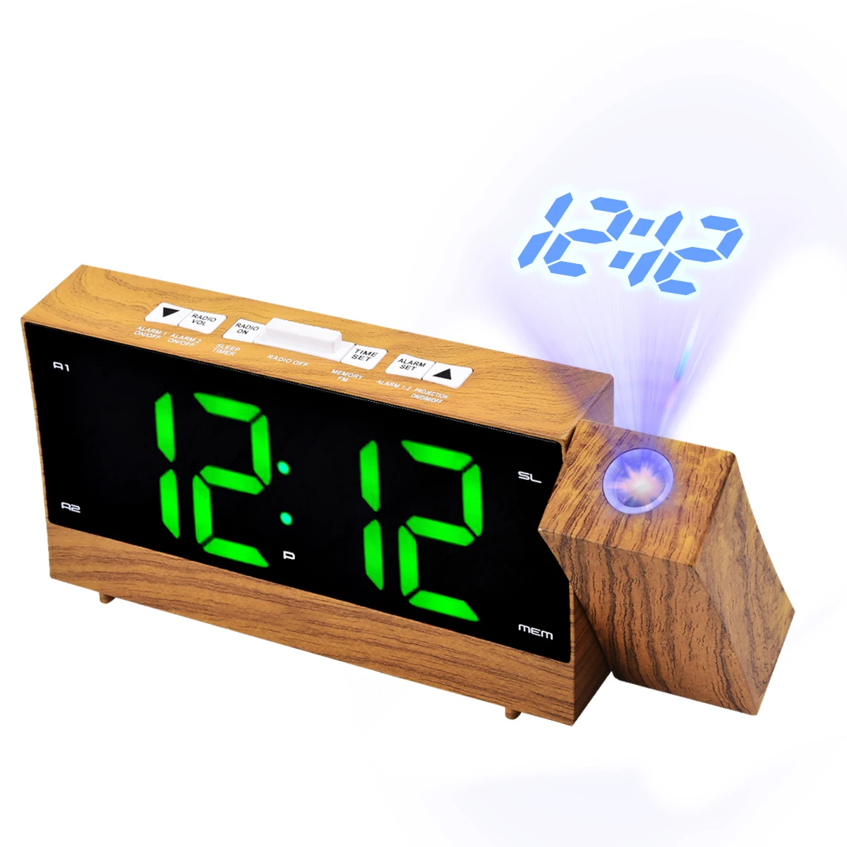 USB Charging Projector FM Radio Digital Countdown Factory Projection Alarm Led Clock (62446001338)