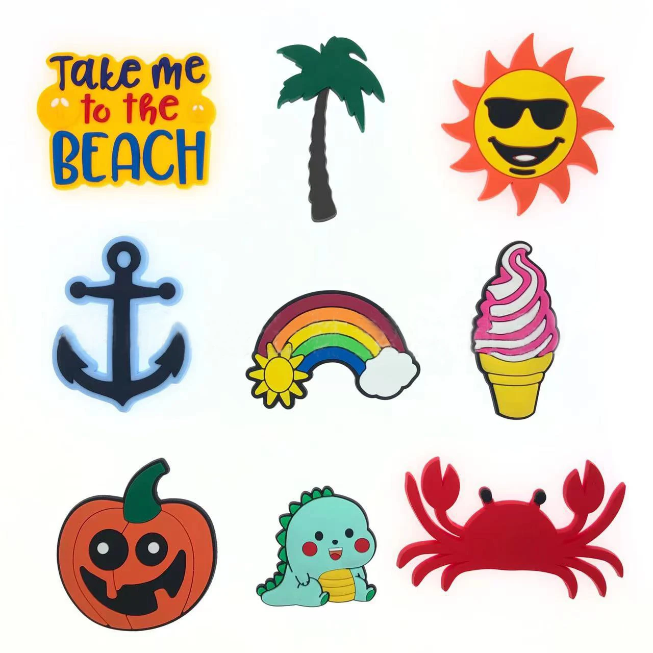 Custom logo bogg bag accessories silicone Handbag bogg tote bag Insert charms accessories for silicone beach bags