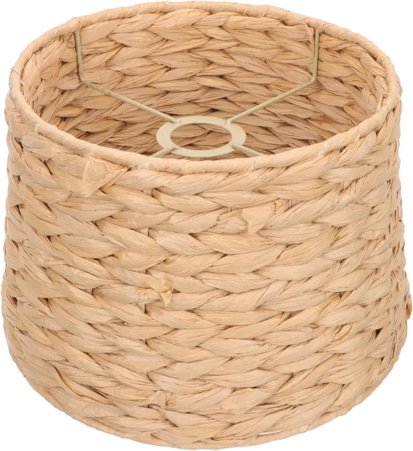 Woven Seagrass Small Drum Lamp Shade Chandelier Lamp Shade Replacement with Harp for Living Room Bedroom Home