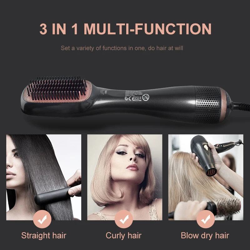 Electric Brush Hair Portable Hair Straightener Brush Hair Combs And Brushes