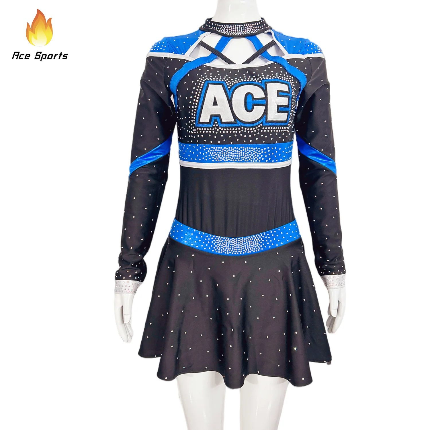 Ace Sports Custom Sublimation hot Sales latest design Comfortable wholesale custom School Cheer leader Uniforms