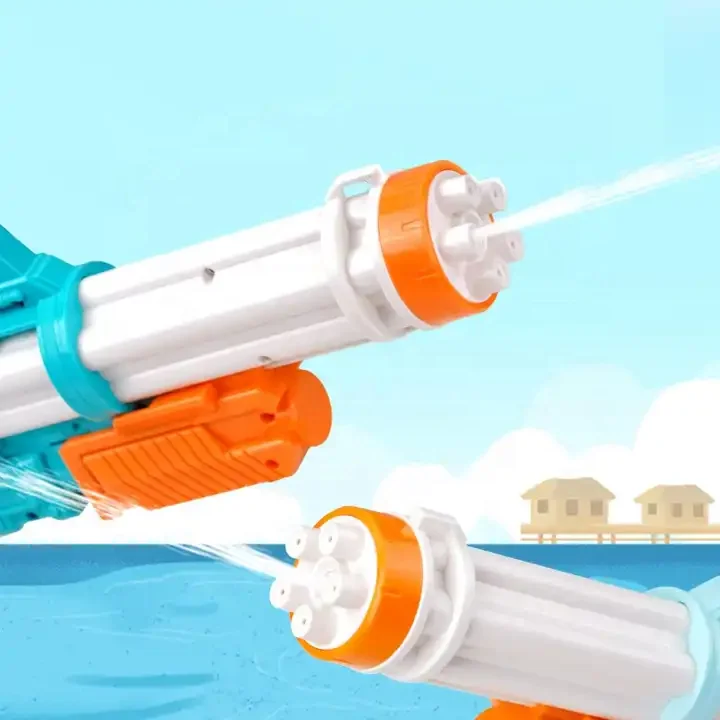 Summer Beach Toys Gatling Water Gun Water Fight Pull-out Classic Water Gun For Boy Girl Shooting Game
