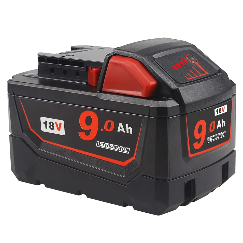 Сменный аккумулятор 18V 9.0Ah для Milwaukee M18 18v 9000mAh литий-ионный 48-11-1820 48-11-1850