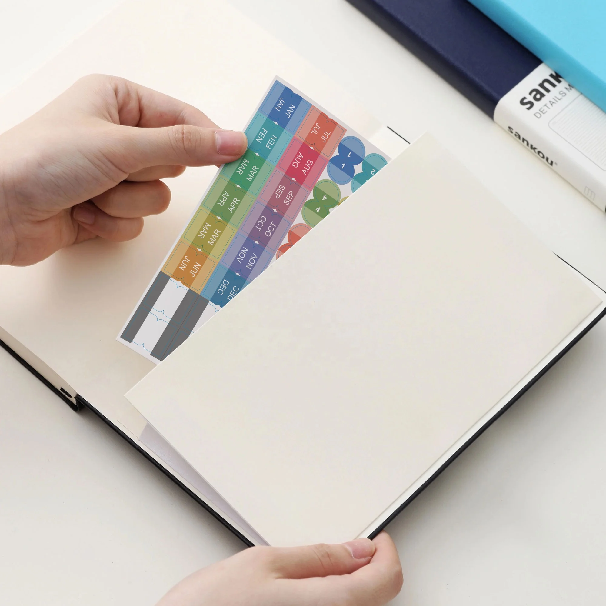 Free Sample Custom Hardcover Notebook Financial Envelope Stickers A5 Undated Weekly Plans PU Leather Budget Planner For Business