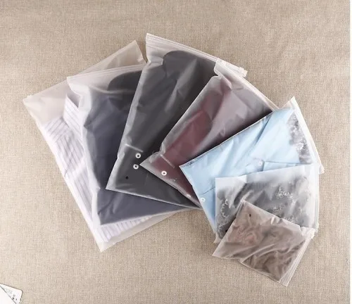 Custom business card plastic packaging poly mailer biodegradable packaging zipper bag for Underwear Clothes Packaging