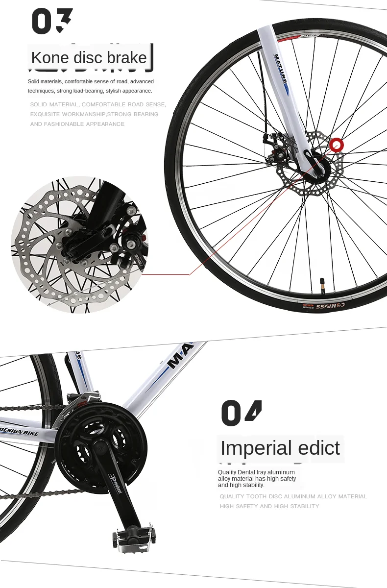 Белый велосипедный дорожный велосипед 700C trek madone slr 9 двойной дисковый тормоз гоночный шоссейный спортивный автомобиль 21 скоростной