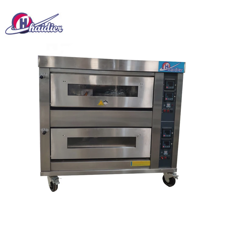 Commercial Gas 2 Deck 4 Trays Bakery Oven