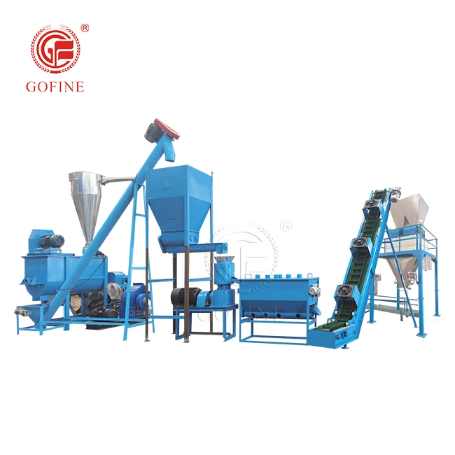 10 Ton Automatic Poultry Feed Chicken Fish Pet Food Animal Feed Pellet Production Line