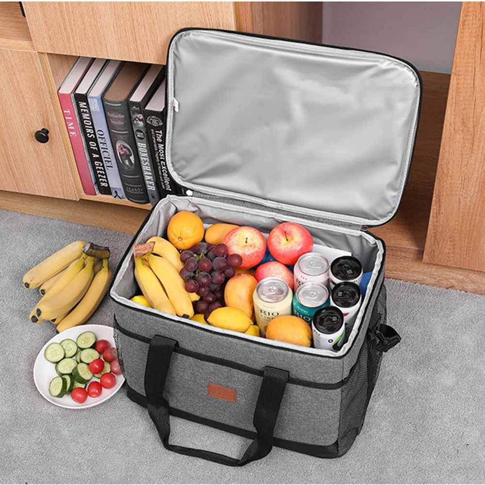 
New Japanese and Korean style insulation bag Thick canvas insulation package portable aluminum foil lunch bag 