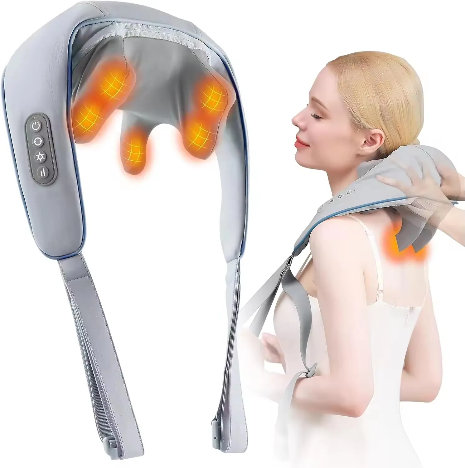 Phenitech Electric Neck And Shoulder Massager Pulse Cervical Enhanced Muscle Relaxation Portable Shoulder Massager Machine