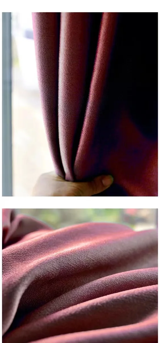 Classic Style Black Out Curtain Fabric Embossed Suede Curtain Fabric Roll Curtain Fabric Sale