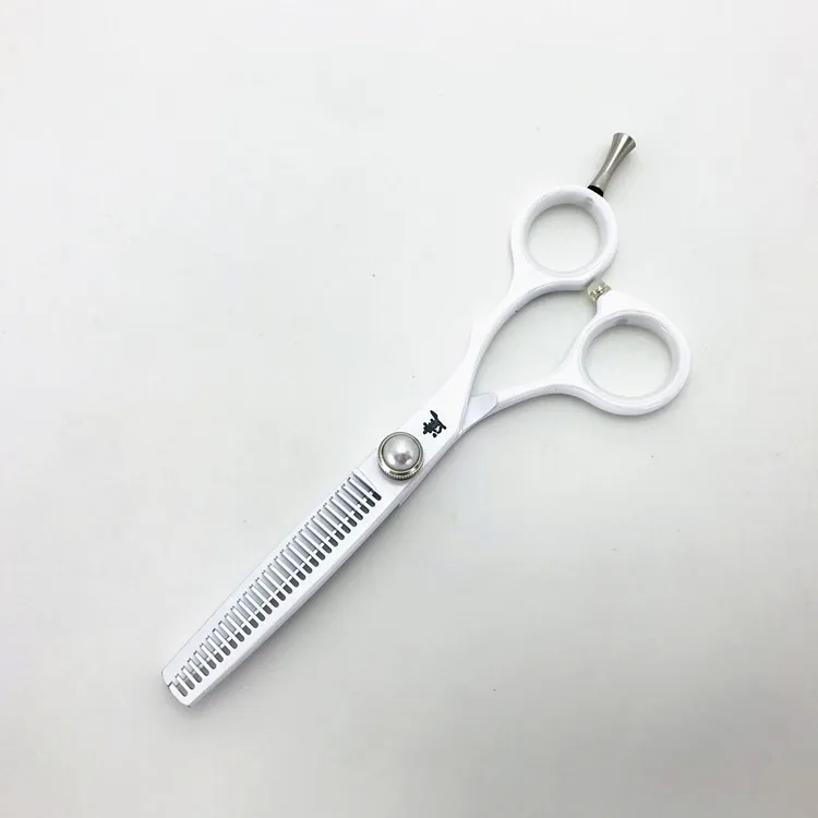 Титановые ножницы для покраски волос AK34WT, 5,5 дюйма, белый цвет, набор ножниц, жемчужные Драгоценности 440c