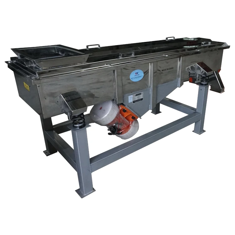 Dahan Manufacture Wholesale Price DZSF520 Stainless Steel 304 Linear Vibrating Screen For Coffee Bean Glass Beads Fiberglass