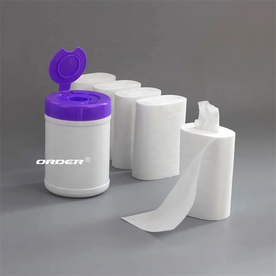 Meltblown spunbond pp 100 Dry Wipes canister without liquid dry wipes