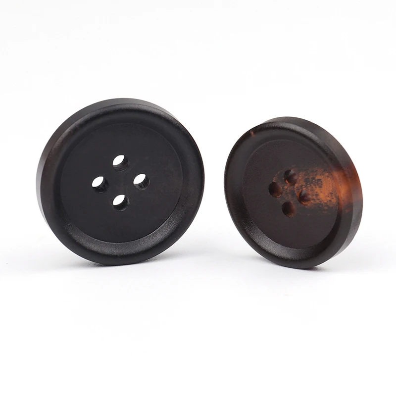 Mailida sewing eco-friendly 4-holes horn pattern resin windbreaker coating button