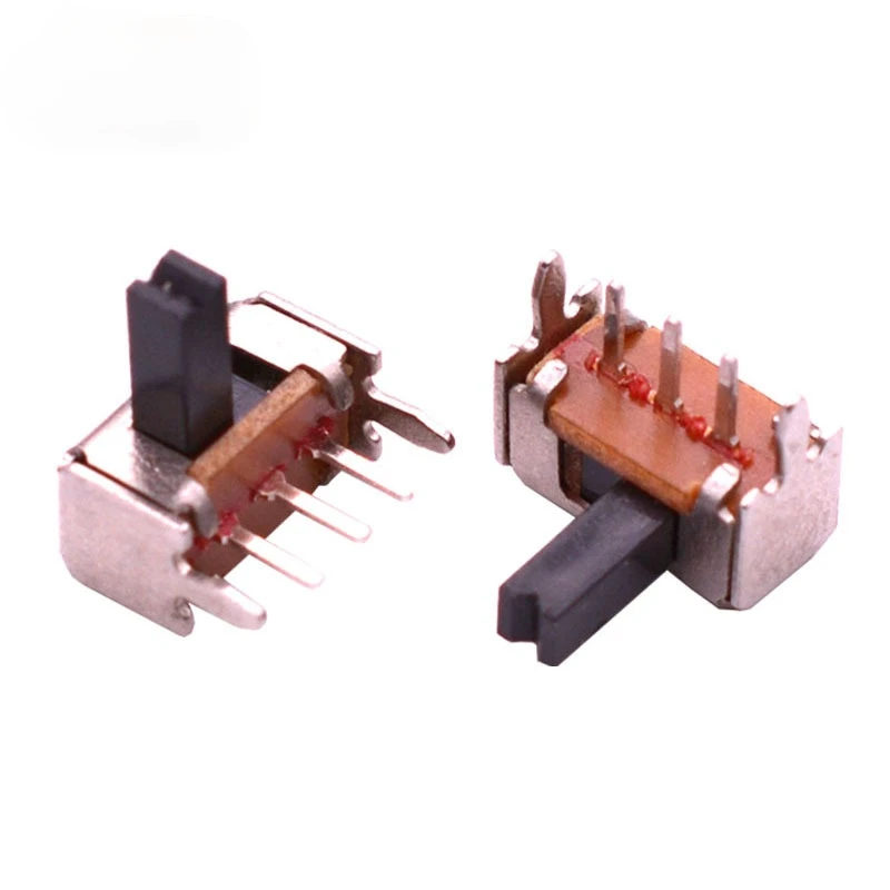 SS12D00 Slide switch slide gear band 2/3 file single double horizontal mini horizontal power supply Slide switch