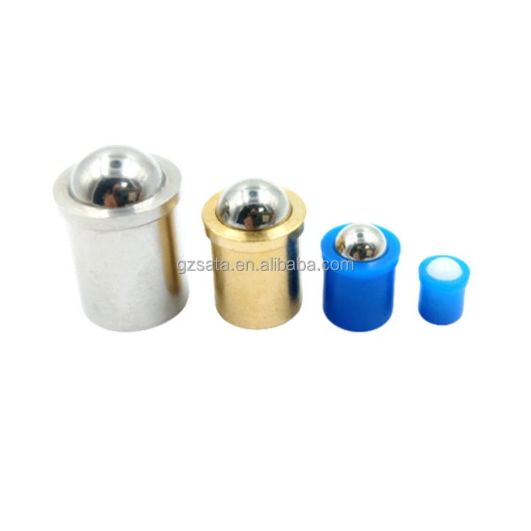 Stainless steel press fit ball nose spring plungers