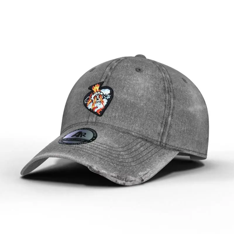 Оптовая продажа 6 панелей взрослая потертая хлопковая бейсболка с вышивкой на заказ мультяшными животными шапка