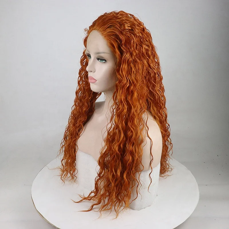 
Fast Shipping China Full Lace Deep Curly Brazilian Hair Synthetic Wig For Black Women Pre Plucked 