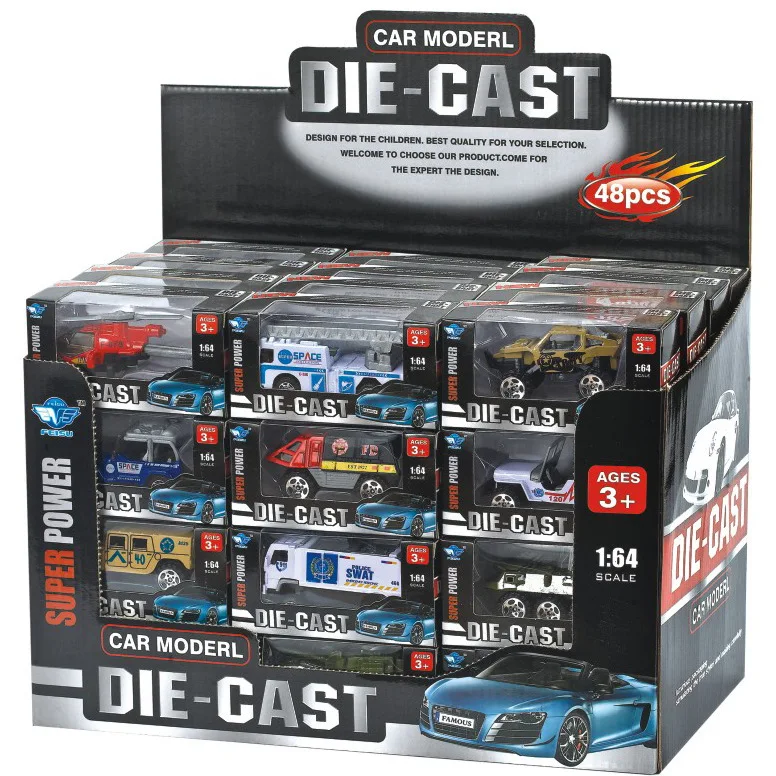 1:64 fire police die cast Free wheel metal alloy metal car toy