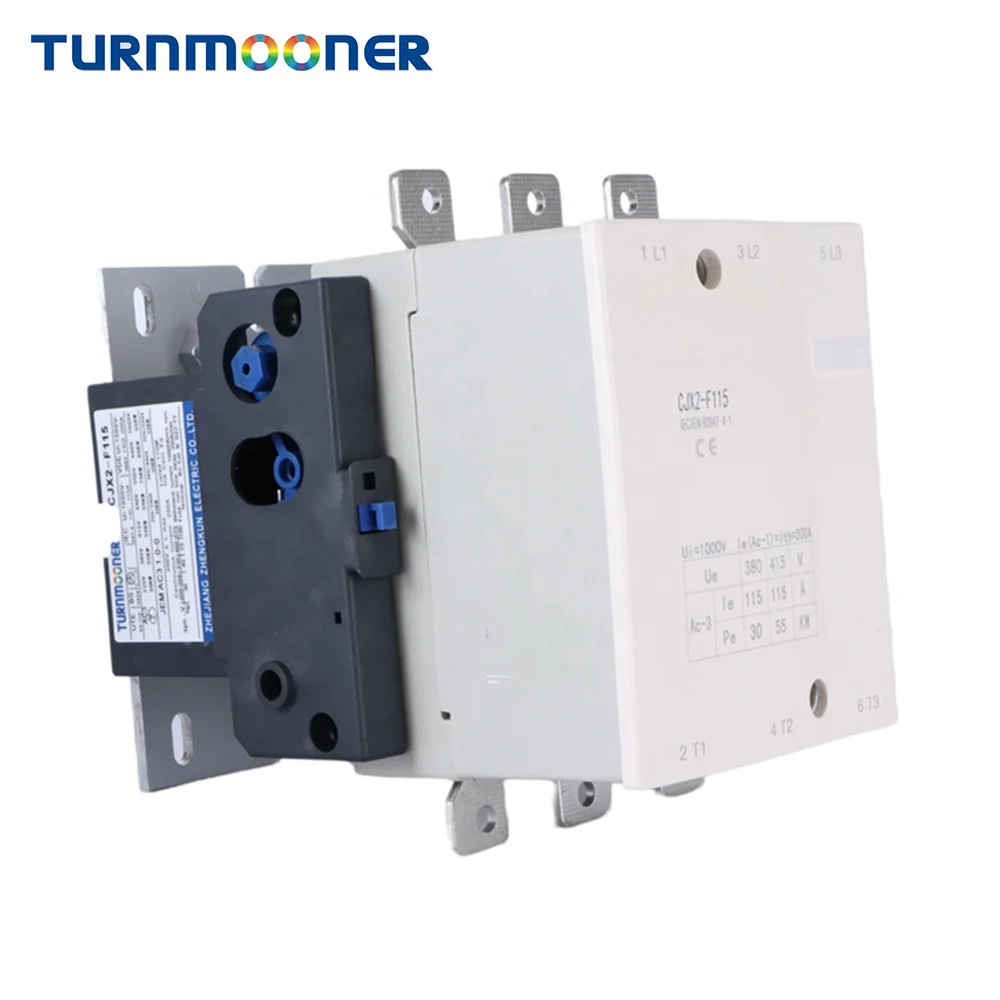 turnmooner LC1-F/CJX2-F115 ac contactor 220V 3 phase magnetic ac contactor