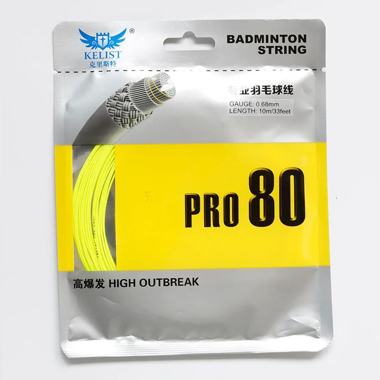 
Japan Material Custom High Outbreak Nylon Badminton String for Badminton Rackets 