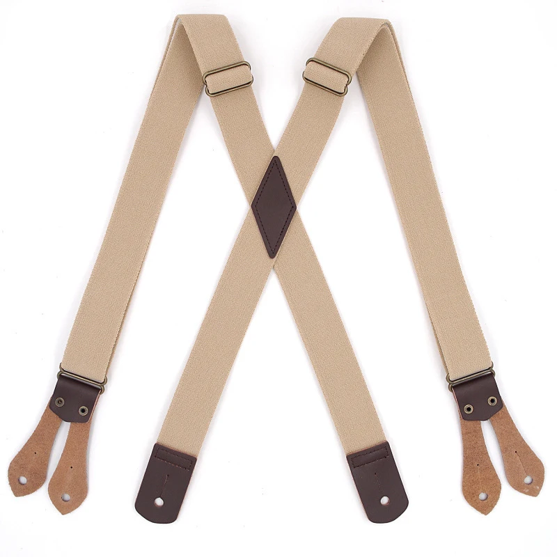 
Fashion Classic casual Suspenders leather 6 clips Braces Male Vintage Casual Suspensorio adult suspenders clipa suspender 