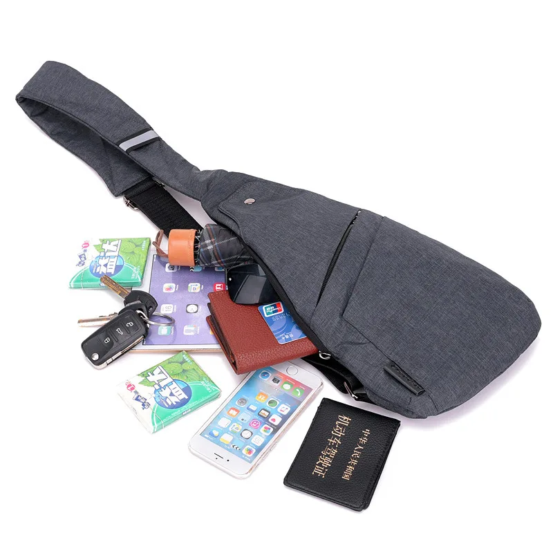 Custom Mens Crossbody chest bag anti theft,custom waterproof multifunctional sling men chest bags
