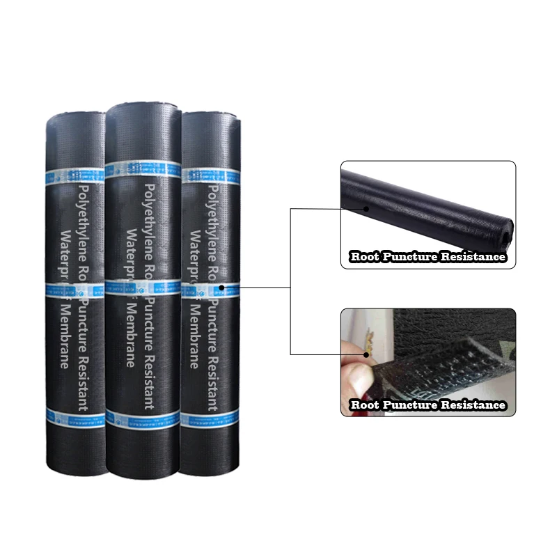 Горячая продажа двойной корень сопротивления полиэтилена шины корень прокол Водонепроницаемая Мембрана для строительства