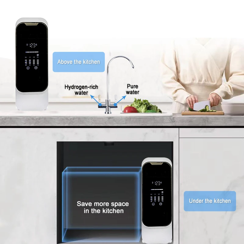 CAMAZ reverse osmosis water filter system PEM hydrogen Water Ionizer Machine Household RO Water Dispenser